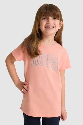U.s. Polo Assn. Kız Çocuk Mercan Tişört Basic 50325631-vr204 Coral