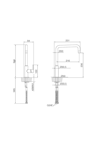 Smeg - Panna Krem Eviye Armatürü - Mc18p- Krem