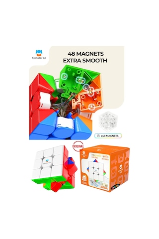 Gan Cube Monster Mg Manyetik Bloklar 3x3 Zeka Küpü Profesyonel Speed Cube Hızlı Dönüş 4722
