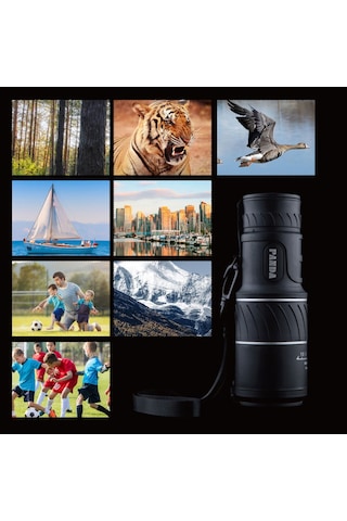 Suofeng 40x60 Hd Gece Görüşlü Su Geçirmez Bak4 Fmc Monoküler Teleskop - Kuş Gözlem, Av, Kamp Ve Doğa Yürüyüşü İçin Portatif Teleskop Hom-sf