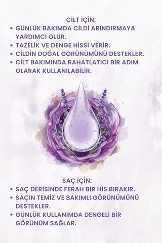 Lavanta Suyu 100 Ml Arındırıcı Ve Dengeleyici Cilt & Saç Toniği Hidrosol