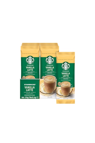 Starbucks Vanilla Latte Premium Kahve 10'lu Çözünebilir