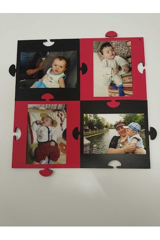 Çerçeve Puzzle Şeklinde 4 Resimli Şık Ve Kaliteli Mdf