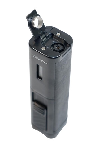 Parmida 3 Torch Pürmüz Sehpalı Gövdesi Deri Siyah Metal Puro Çakmağı - Tr9490