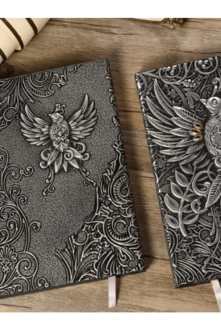 Shalabelle Tarihsiz A5 Deri Bloknot Çizgili Planlayıcı Günlük 155559376 Siyah