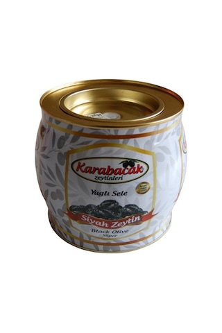 Karabacak Süper Yağlı Sele Siyah Zeytin Teneke 2 KG