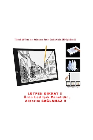 Tikteck A4 Led Ultra İnce Grafik Çizim Tableti