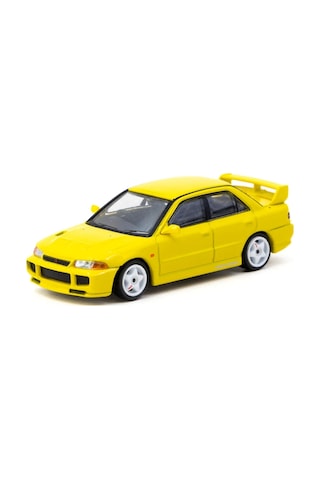 Tarmac Works 1/64 Mitsubishi Lancer Gsr Evolution Iıı Yellow With Tarmac Cards