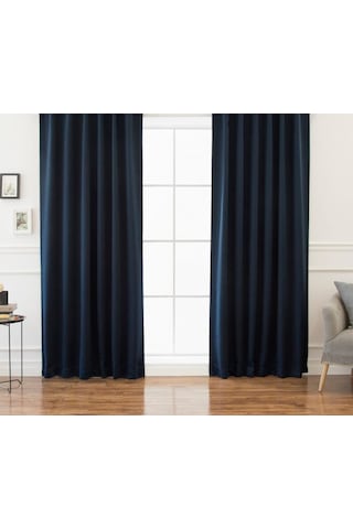 Evdepo Home Kullanıma Hazır Blackout Fon Perde Lacivert