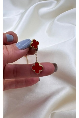 Bb Çelik Yonca Model Sallantılı Küpe