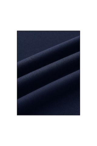 Esade Kadın Sonbahar Yaprakları Grafik Baskılı Rahat Kalıp Bisiklet Yaka Lacivert Sweatshirt Lacivert