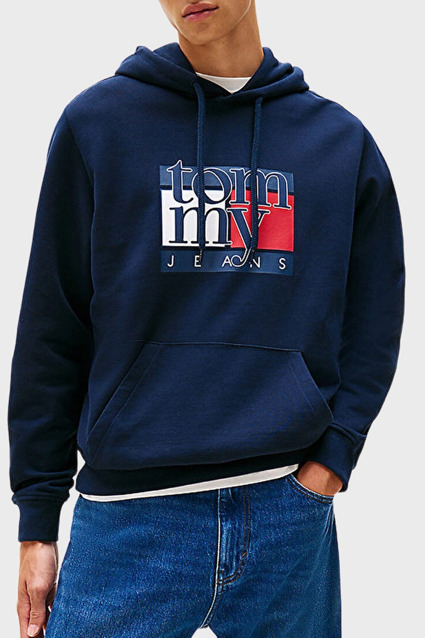 Tommy Jeans Erkek Sweat Dm0dm22092 C1g Lacivert Lacivert