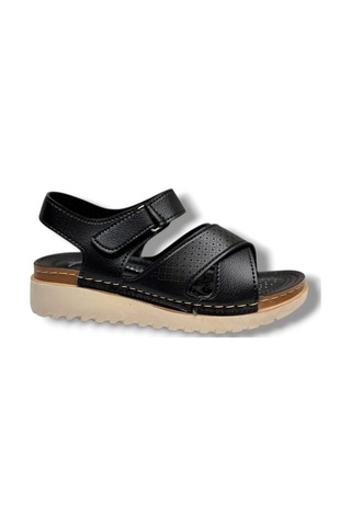Perla 3503-26 Cilt Ultra Soft Anatomik Kadın Sandalet Siyah