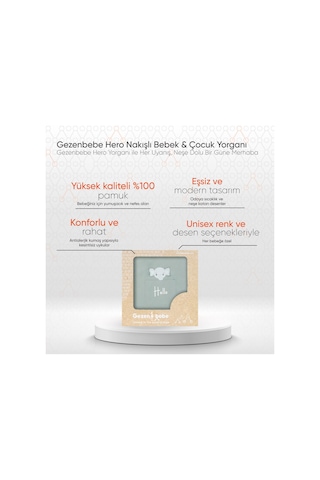 Gezenbebe Hero Nakışlı Bebek Ve Çocuk Yorganı 100x135