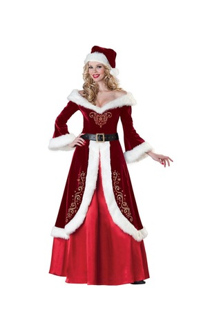 Noel Kostüm Noel Baba Kostüm Takım Yetişkin Çift Performans Kostüm Set Kıyafet