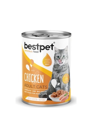 Bestpet Tavuklu Jöleli Yetişkin Kedi Konservesi 400 Gr 6'lı Paket