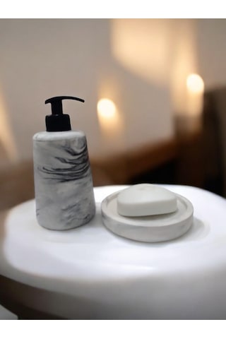 Marble Gri Sabunluk Beton Sıvı Ve Katı Sabunluk Gri