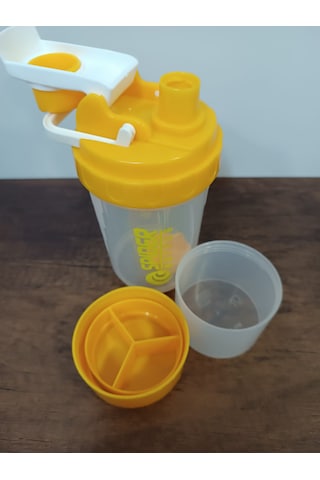 Sızdırmaz Ve Ve Vidalı Kapaklı Plastik Shaker Seşaf Sarı
