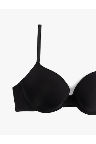 Koton Dolgulu Balenli Kaplı Push Up Sütyen Siyah 5slk10014mk Siyah
