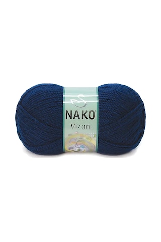 Tedar 5 Adet Vizon Premium Akrilik El Örgü İpi Yünü Renk No:148 Lacivert Najmaddin (No:1) 8.5Cm X 10.5 Cm