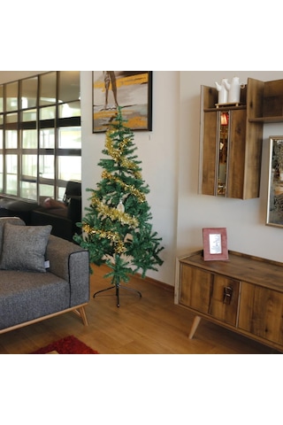 T.concept Yılbaşı Çam Ağacı 180 Cm Boy, 450 Dal, Noel Yılbaşı Dekorasyonu, Metal Ayaklı, Kutulu
