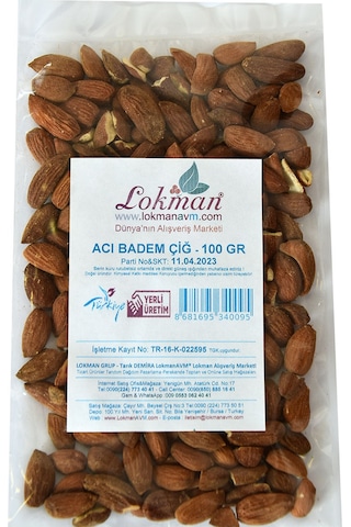 Lokman Doğal Çiğ Acı Badem 100 G
