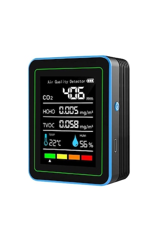 Aek-tech 5'li Co2,hcho,tvoc,sıcaklık,nem Dedektör Taşınabilir Ev