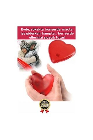 Premium Sihirli Jel Isıtıcı Tekrar Kullanılır Isınmatik Sıcak Su Torbası Kalpli Cep Sobası 2'li Set