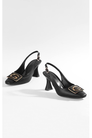 Paris Shoes Paris Siyah G Aksesuarlı Günlük Topuklu Ayakkabı W24234-siyah Siyah