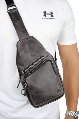Mft Leather Hakiki Deri Unisex Çapraz Çanta Baggy 6981 Tiguan Antrasit