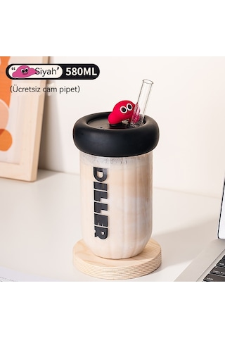 Aurora Bulut Saman Bardağı Yüksek Scaklıga Dayanıklıyüksek Yüksek Borosilikon Cam Yüksek Degerli Masasüstüsu Bardağı Siyah