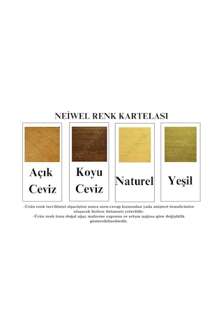 Neiwel Koen Doğal Ahşap Mutfak Ve Yemek Masası-70-120 Açık Ceviz