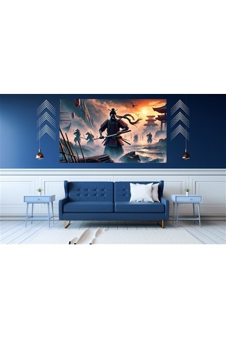 Ti-play Korku Yok 60x90cm Modern Samuray Pvc Çerçevesiz Tablo