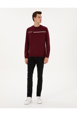 Pierre Cardin Erkek Bordo Sweatshirt 50317675-vr014 Bordo