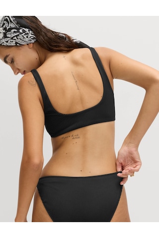 Marks & Spencer Dokulu Scoop Yaka Bikini Üstü T52001197B Siyah