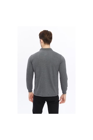 Uniprom Erkek Uzun Kollu Polo Yaka Pamuk Tişört Uzun Kollu T Shirt Antrasit Melanj Antrasit Melanj