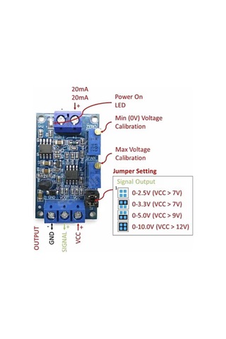 4-20ma / 0-10v / 0-5v Sinyal Dönüştürücü - Akım Voltaj Çevirici Kartı