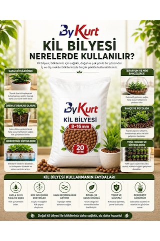 Kil Bilyesi 20 Litre 8-16 Mm Saksı Bitkileri, Bahçe Peyzajı Ve Hidroponik Kullanım İçin 20 L