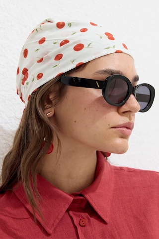 Manuka Desenli Pamuklu Fular Cherry Çok Renkli