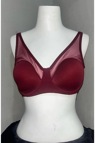 Le Jardin Kadın Tüllü Toparlayıcı Soft Cup Bordo Sütyen