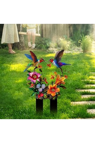 Pazly Kuşlar Homyl Hayvan Düz Dekoratif Çiçek Bahis Bahçe 2d Ga
