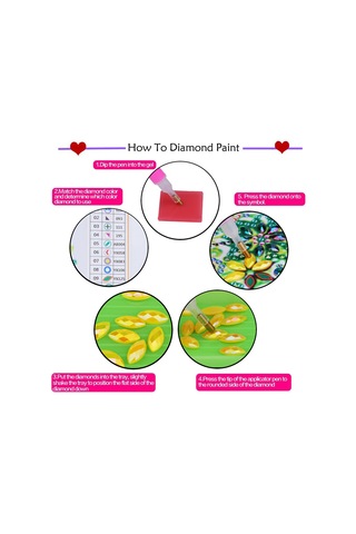 Moveevo Dıy Pano Ve El Yapımı Taş Boyama İle Katlanabilir Dekoratif Saklama Kutusu, Kristal Taşlar Ve Araç Seti İle Snh101 Çok Renkli