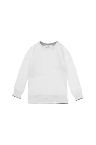 Petit Boom Fitilli Tayt İndigo & Kontrast Şardonlu Sweat Beyaz Set Beyaz