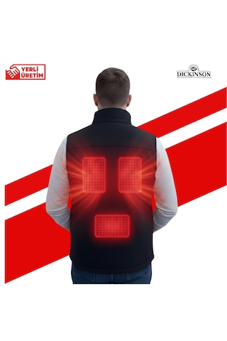 Dickinson Softshell Isıtmalı Yelek Siyah