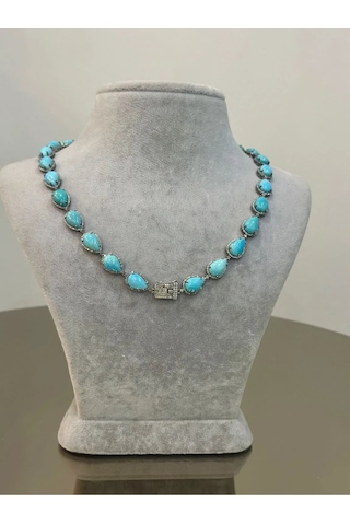 Turkuaz Elmas Kolye 173