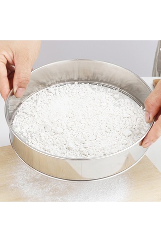 Skycity Paslanmaz Çelik Un Eleği 25cm - İnce Ağızlı, Pas Koruyucu, Hamur Pişirme, Meyve Sebze Yıkama İçin Diğer