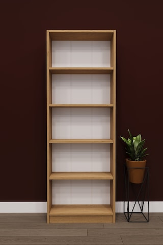 Lüks 5 Raflı Ev Ofis Kitaplık %100 Mdf Modern Dekoratif Kütüphane Kitaplık K002 Karına
