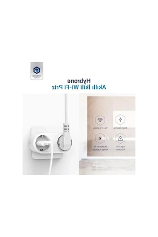 16 Amper Akım Korumalı İkili Wi-fi Akıllı Priz, Enerji İzleme, Uygulama İle Kontrol .