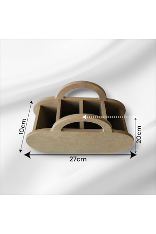 Ahşap-boyanabilir- 4 Bölmeli Kaşıklık