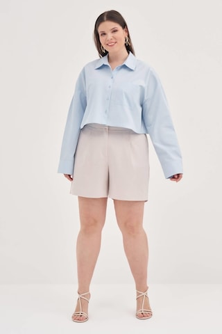 Crop Gömlek-1792 Açık Mavi